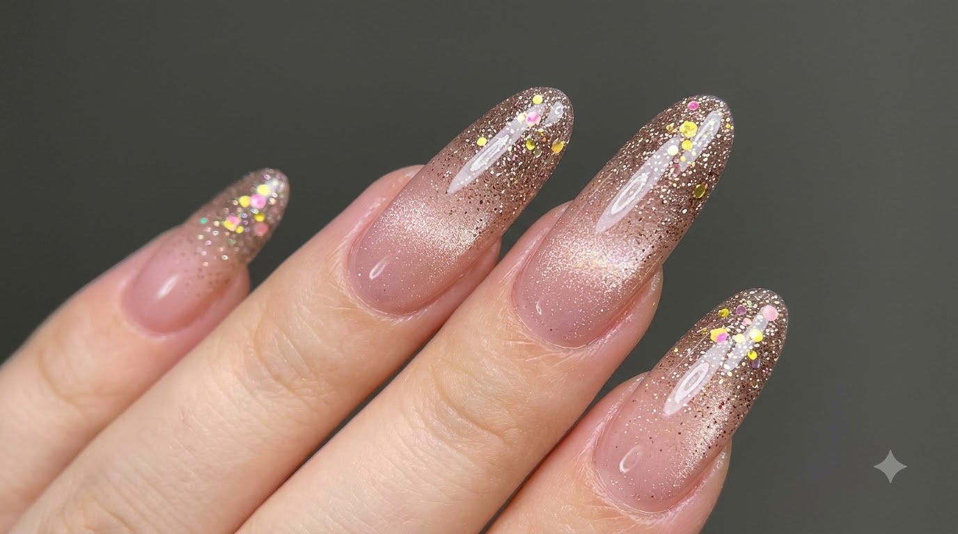 Uñas de Gel Cat-Eye con Degradado de Brillo Brillante — Tutorial Paso a Paso