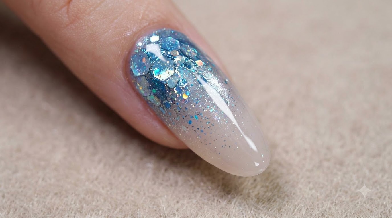 Uñas de Gradiente de Diamante y Galaxia Azul — Tutorial de Gel Paso a Paso