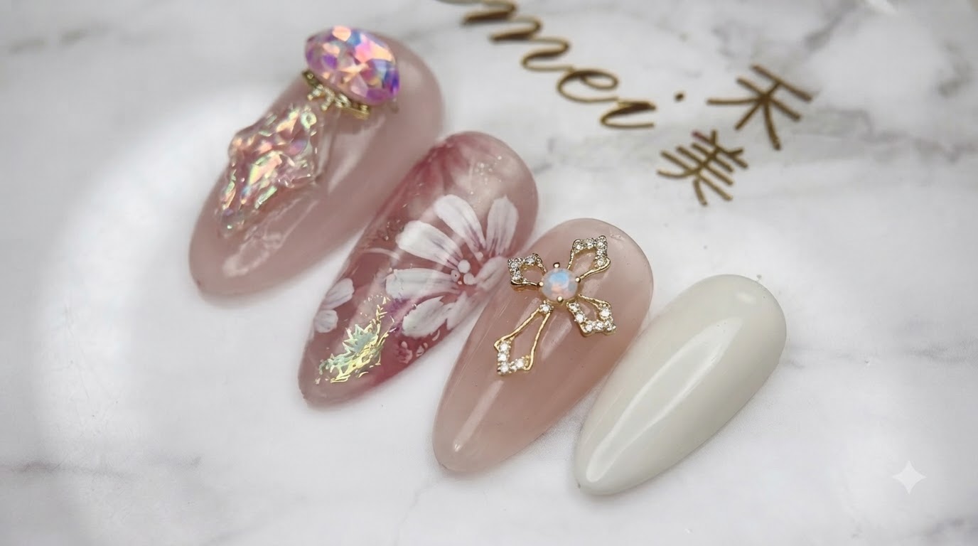 Diseño de Uñas de Margaritas en Capas Etéreas — Tutorial Paso a Paso