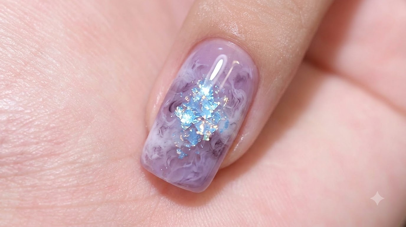 Uñas Acuarela Moradas — Tutorial Paso a Paso Efecto Ahumado