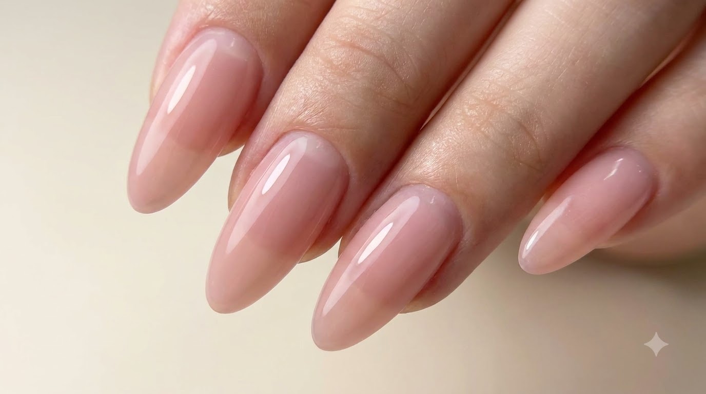 Uñas almendradas con degradado en rosa suave — Tutorial paso a paso