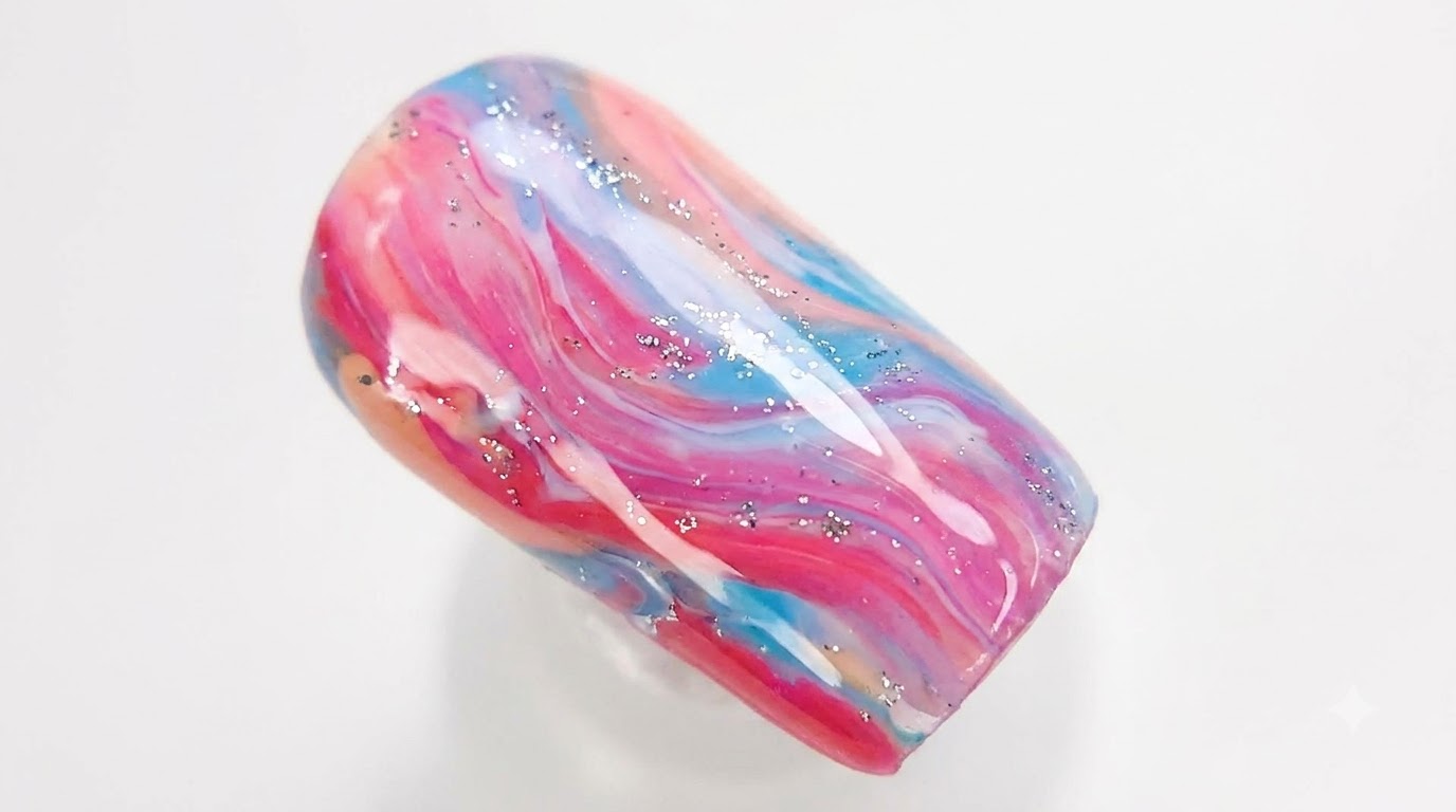 Diseño de Uñas Efecto Agua y Mármol — Tutorial Paso a Paso